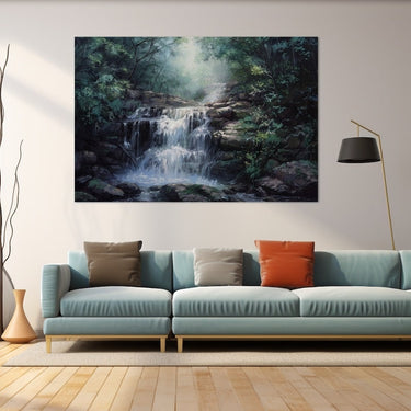 Acrylic Painting of Waterfalls